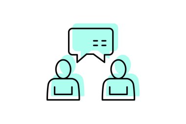 Ofis Sohbeti, vektör, piksel mükemmel, illüstratör dosyası