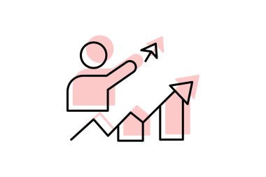 Şirket Başarı, vektör, piksel mükemmel, illüstratör dosyası