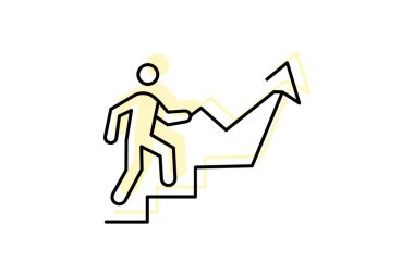 Kariyer Süreci, vektör, piksel mükemmel, illüstratör dosyası