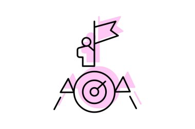 Kurumsal Hedefler, vektör, piksel mükemmel, illüstratör dosyası