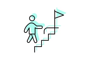 Başarı Yolu, vektör, piksel mükemmel, illüstratör dosyası