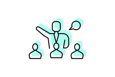 Kurumsal koçluk, vektör, piksel mükemmel, illüstratör dosyası