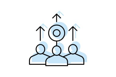 Şirket Hedefleri, vektör, piksel mükemmel, illüstratör dosyası