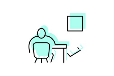 Ofis ortamı, vektör, piksel mükemmel, illüstratör dosyası