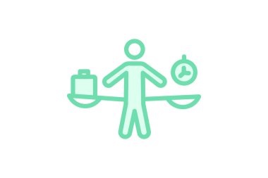 İş-yaşam Dengesi, vektör, piksel mükemmel, illüstratör dosyası