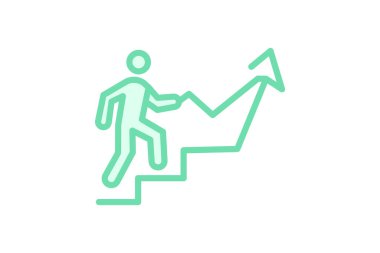 Kariyer Süreci, vektör, piksel mükemmel, illüstratör dosyası