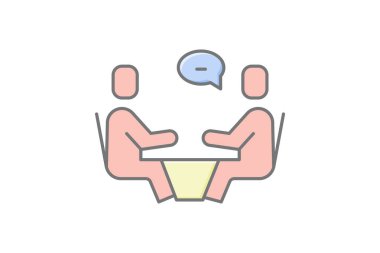 İş görüşmesi, vektör, piksel mükemmel, illüstratör dosyası