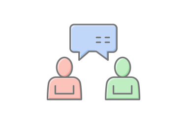 Ofis Sohbeti, vektör, piksel mükemmel, illüstratör dosyası