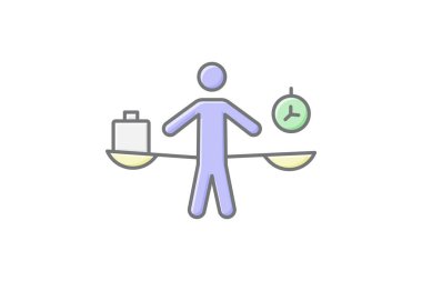 İş-yaşam Dengesi, vektör, piksel mükemmel, illüstratör dosyası