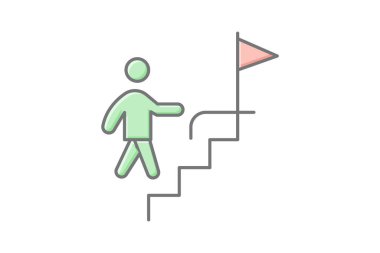 Başarı Yolu, vektör, piksel mükemmel, illüstratör dosyası