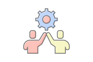 Şirket takım çalışması, vektör, piksel mükemmel, illüstratör dosyası