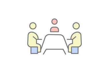 Buluşma odası, vektör, piksel mükemmel, illüstratör dosyası