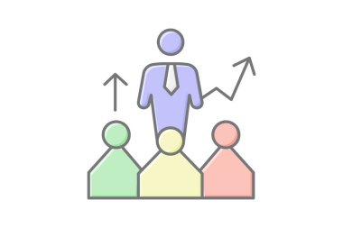 İş Liderliği, vektör, piksel mükemmel, illüstratör dosyası