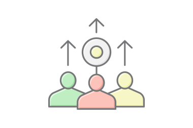 Şirket Hedefleri, vektör, piksel mükemmel, illüstratör dosyası