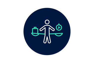 İş-yaşam Dengesi, vektör, piksel mükemmel, illüstratör dosyası