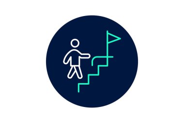 Başarı Yolu, vektör, piksel mükemmel, illüstratör dosyası