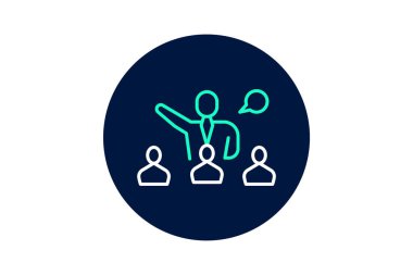 Kurumsal koçluk, vektör, piksel mükemmel, illüstratör dosyası