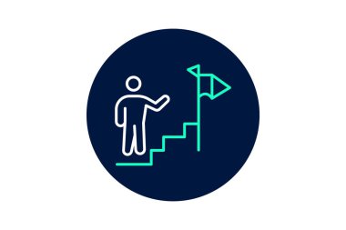 Şirket Başarı Yolu, vektör, piksel mükemmel, illüstratör dosyası