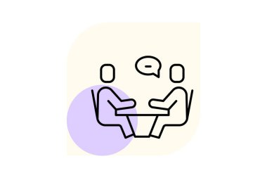 İş görüşmesi, vektör, piksel mükemmel, illüstratör dosyası