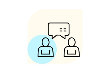 Ofis Sohbeti, vektör, piksel mükemmel, illüstratör dosyası