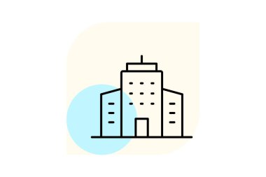 Ofis binası, vektör, piksel mükemmel, illüstratör dosyası