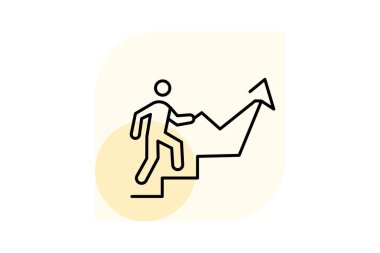 Kariyer Süreci, vektör, piksel mükemmel, illüstratör dosyası