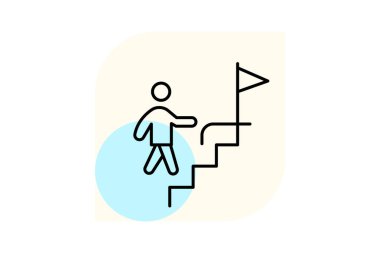 Başarı Yolu, vektör, piksel mükemmel, illüstratör dosyası