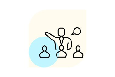 Kurumsal koçluk, vektör, piksel mükemmel, illüstratör dosyası