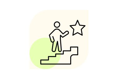 Kariyer Başarı, vektör, piksel mükemmel, illüstratör dosyası