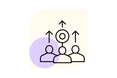 Şirket Hedefleri, vektör, piksel mükemmel, illüstratör dosyası