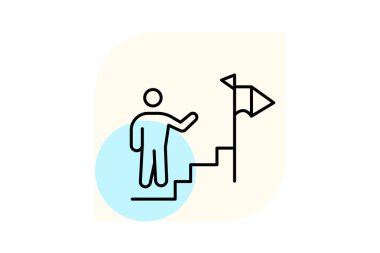 Şirket Başarı Yolu, vektör, piksel mükemmel, illüstratör dosyası