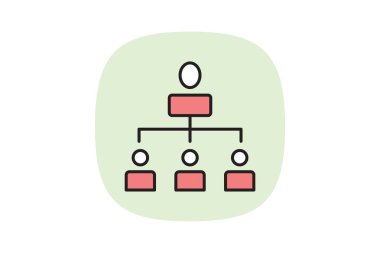 Şirket Hiyerarşisi, vektör, piksel mükemmel, illüstratör dosyası