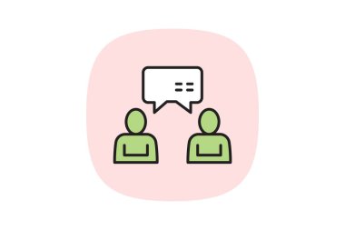 Ofis Sohbeti, vektör, piksel mükemmel, illüstratör dosyası