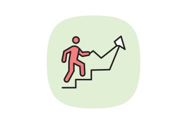 Kariyer Süreci, vektör, piksel mükemmel, illüstratör dosyası