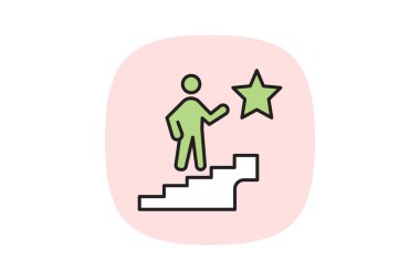 Kariyer Başarı, vektör, piksel mükemmel, illüstratör dosyası