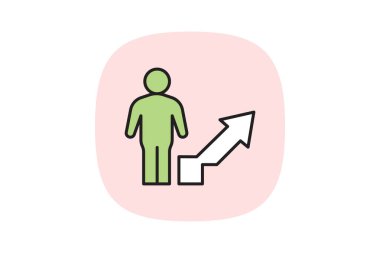 Çalışan Büyümesi, vektör, piksel mükemmel, illüstratör dosyası