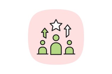 Şirket Performans, vektör, piksel mükemmel, illüstratör dosyası