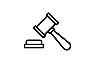Yargıç Gavel, vektör, piksel mükemmel, illüstratör dosyası