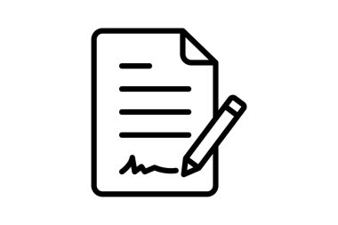 İmzalanmış Sözleşme, vektör, piksel mükemmel, illüstratör dosyası