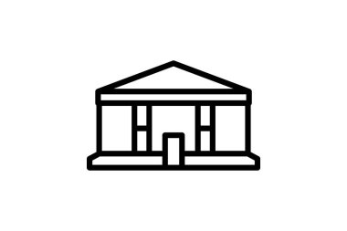 Mahkeme Binası, vektör, piksel mükemmel, illüstratör dosyası