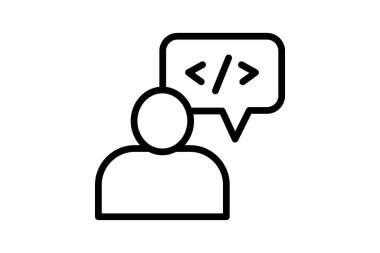 Profesyonel Kod Simgesi, vektör, piksel mükemmel, illüstratör dosyası