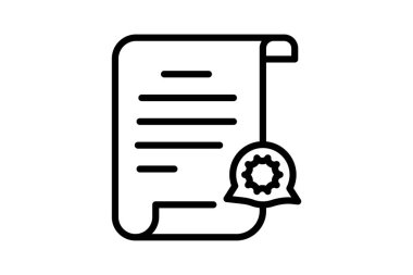 Şirket Politikası Simgesi, vektör, piksel mükemmel, illüstratör dosyası