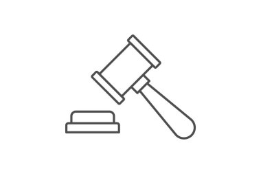 Yargıç Gavel, vektör, piksel mükemmel, illüstratör dosyası
