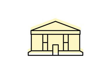 Mahkeme Binası, vektör, piksel mükemmel, illüstratör dosyası