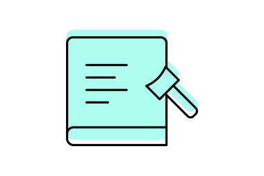 İş Hukuku Kitabı, vektör, piksel mükemmel, illüstratör dosyası