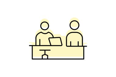 Fair Workplace Simgesi, vektör, piksel mükemmel, illüstratör dosyası