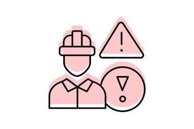 İş yeri Güvenlik Kanunu, vektör, piksel mükemmel, illüstratör dosyası