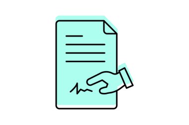 Fair Contract Simgesi, vektör, piksel mükemmel, illüstratör dosyası