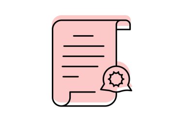 Şirket Politikası Simgesi, vektör, piksel mükemmel, illüstratör dosyası