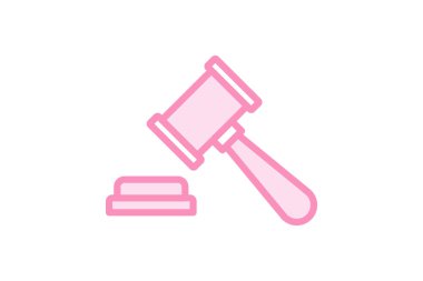 Yargıç Gavel, vektör, piksel mükemmel, illüstratör dosyası